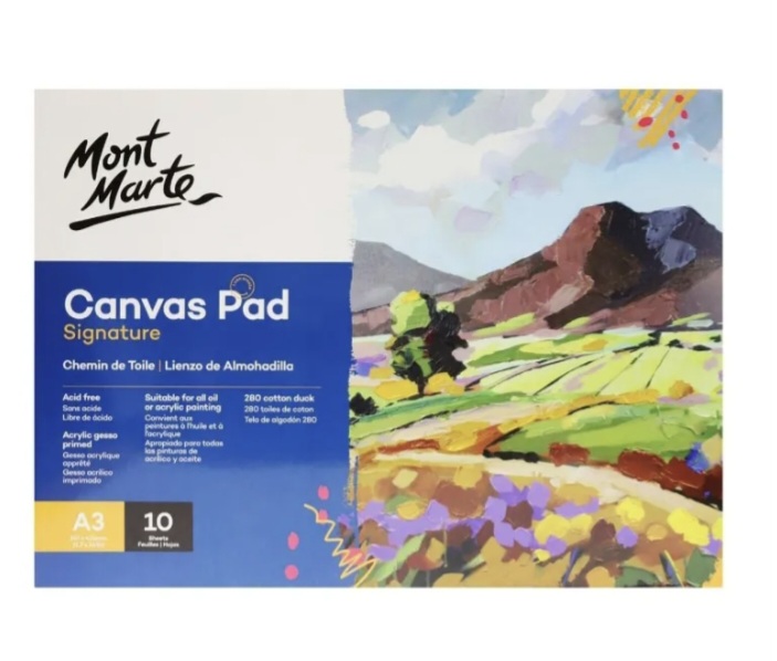 Mont Marte Canvas Pad A3 280gsm 10 Sheets
