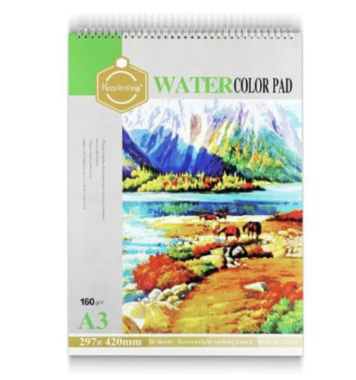 Keep Smiling Water Color Pad 160gsm 24 Sheets A3 Size
