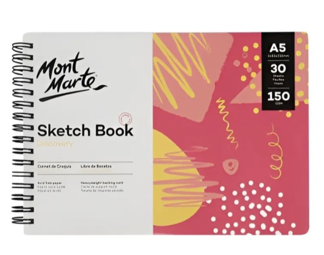 Mont Marte Sketch Book Discovery A5 Size (30 Sheets)