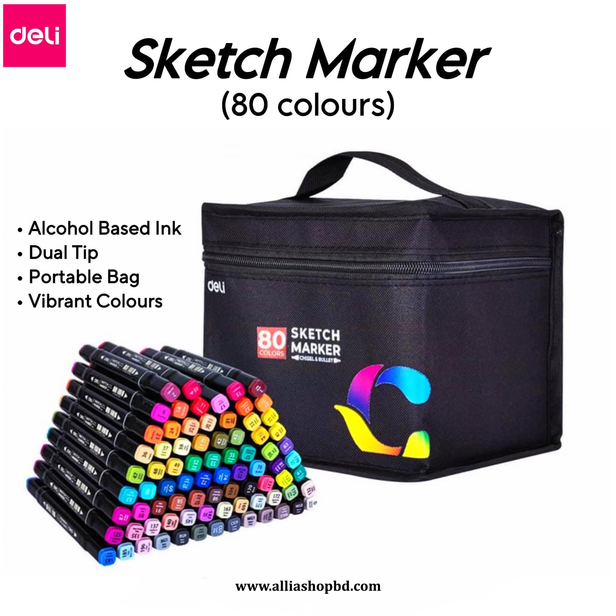 Deli Sketch Marker 80 Colours🖍