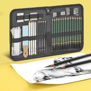 Keep Smiling Professional Sketching Kit Sketch And Drawing Pencils Set For Artist 42 Pieces