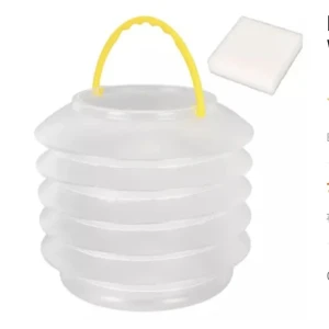 Portable Brush Water Barrel Pot Tub Organizer Watercolor Painting Brushes Wash