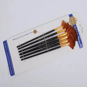 Keep Smiling 6pcs Artist Paint Fan Brush Set