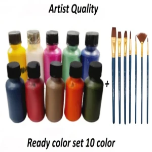 ACRAMIN Ready Colours for Fabric Painting 10 colour set