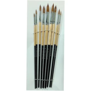 Keep Smiling Round Artist Brush Set Pack of 9