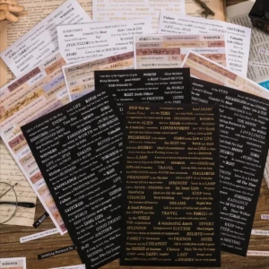 Vintage Quote Inspiring Words Stickers