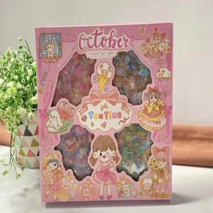 100PCS Cute Cartoon PET Waterproof Stickers Album Diary Journal