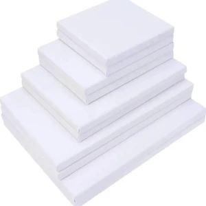 Stretched White Blank Canvas Set,